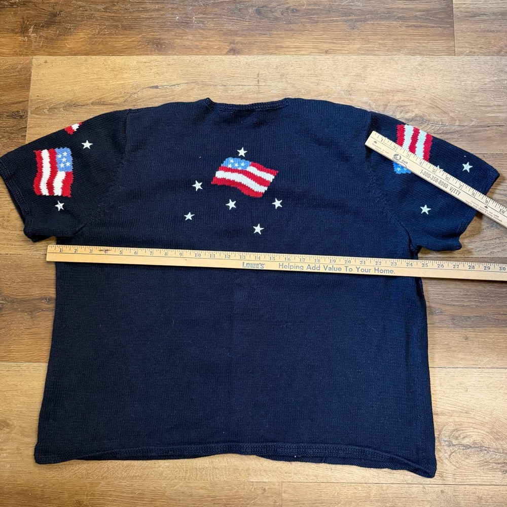 Vintage Y2K American Flag Cardigan Vintage Y2K Cardigan Fourth of July Sweater - Picture 10 of 10